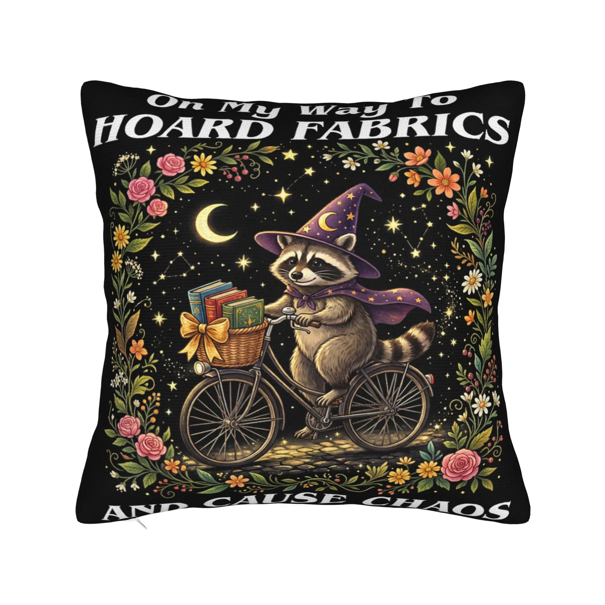 On My Way to Hoard Fabrics and Cause Chaos Pillowcase Printing Cushion Cover Decor  Pillow Case Cover Living Room Multiple Sizes