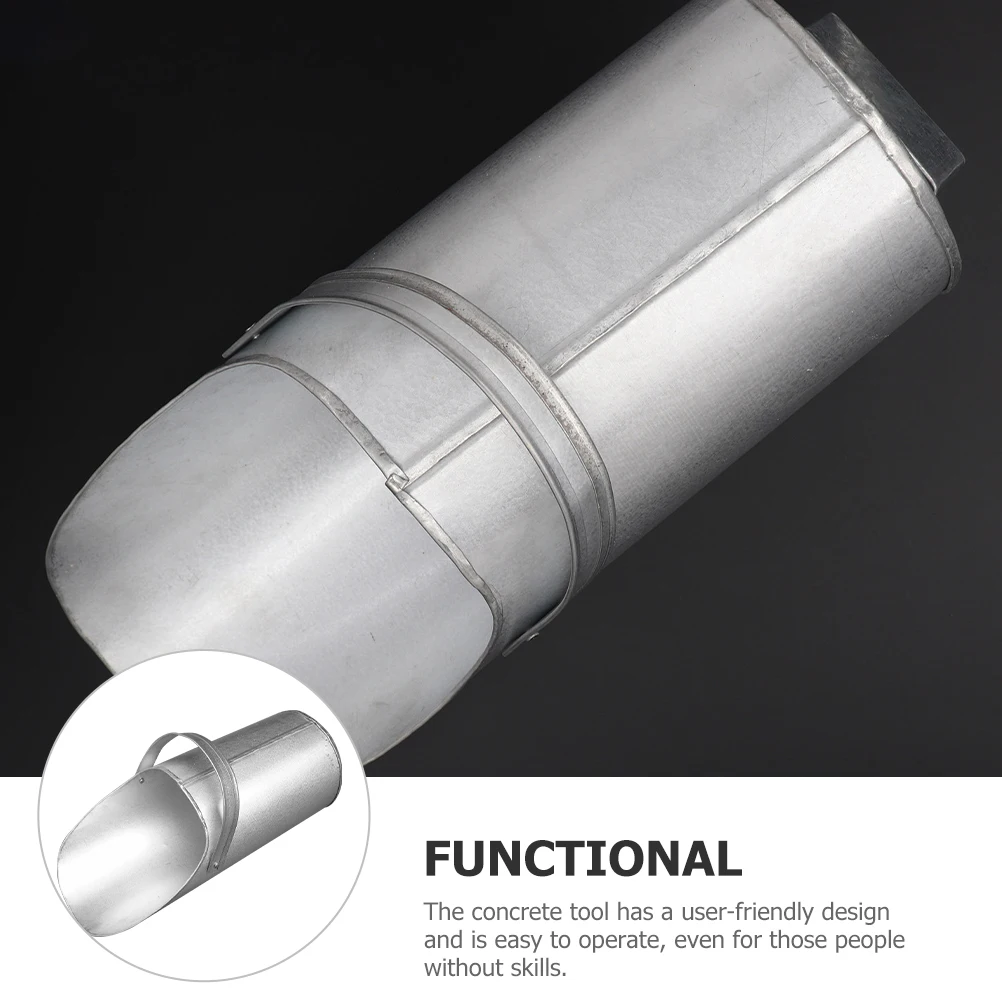 

Concrete Filler Metal Construction Site Sand Filler Portable Concrete Pouring Tool Hard Handle Mud Board Tool Building Material