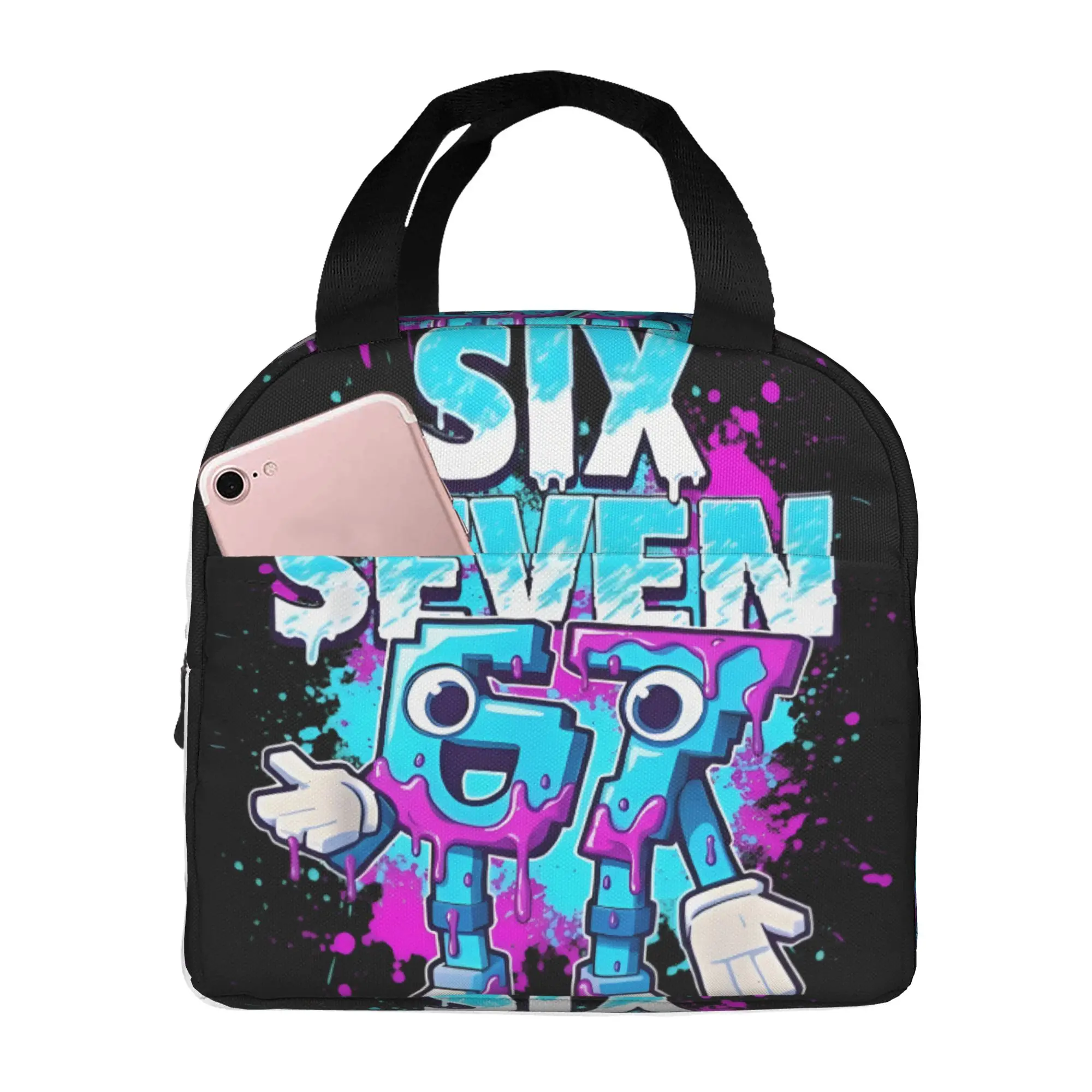 six-seven-67-bolsa-termica-isolada-para-almoco-feminina-anime-italiana-brainrot-recipiente-reutilizavel-para-almoco-piquenique-caixa-de-comida-multifuncional