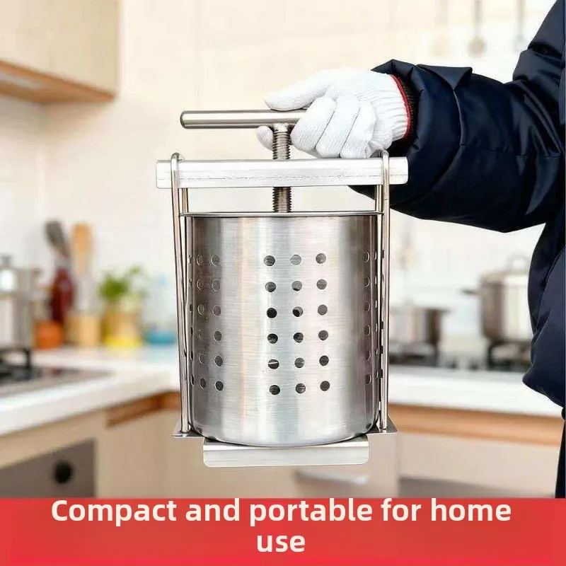 Stainless Steel Manual Vegetable Dehydrator Dumpling Filling Water Squeezer Household Fruit Juice Press Tool