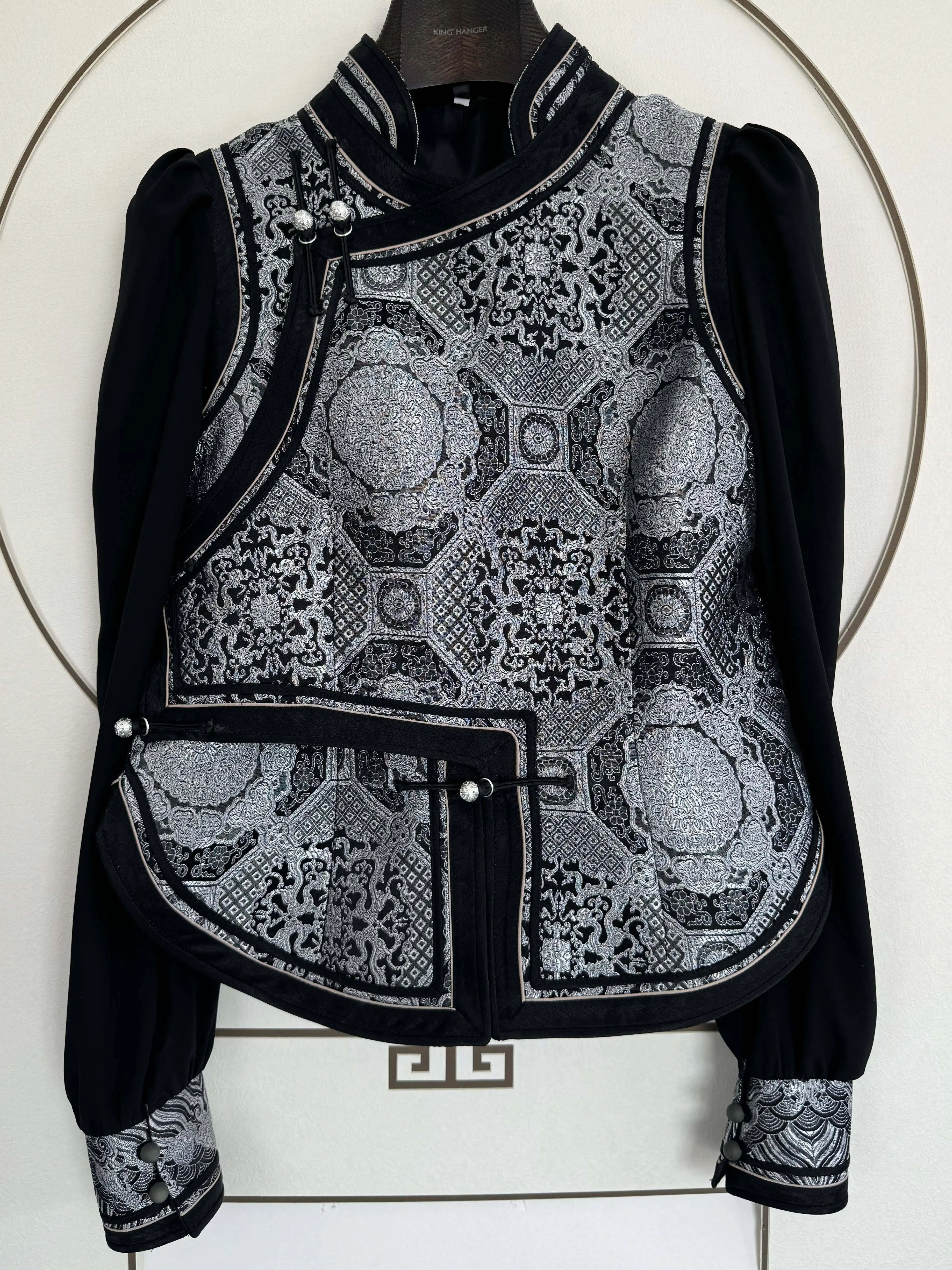 New Mongolian Vest Yarn Sleeve Women's Coat Ethnic Style Daily Casual Clothes Women's Jackets Spring and Autumn