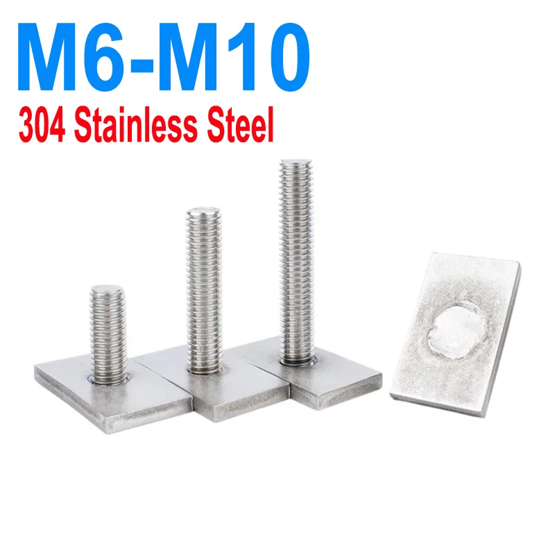 

304 Stainless Steel t-Shaped Guide Rail Screw Rectangle Hammer Head Customized Welding Bolt M6 M8 M10