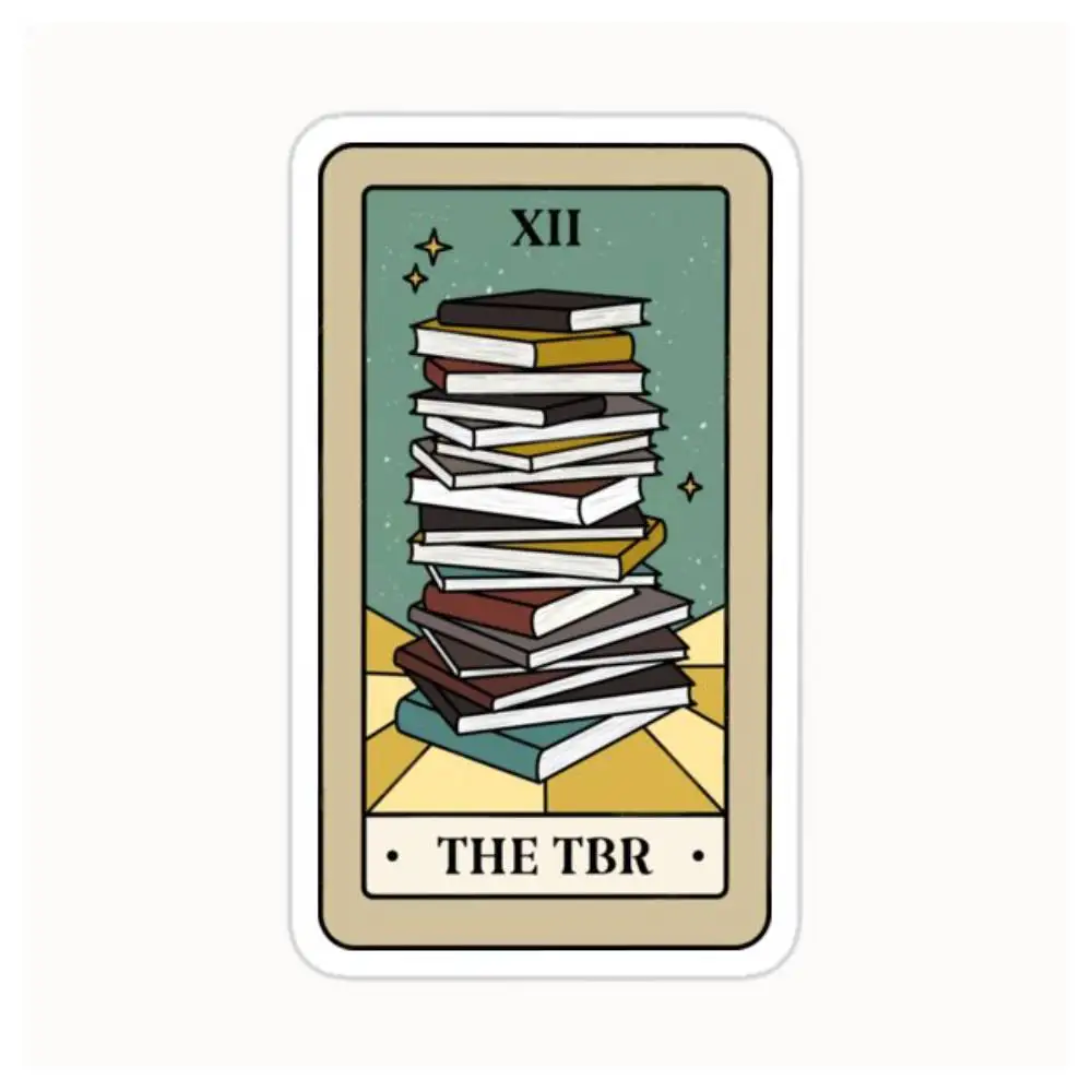 Bookish Tarot The TBR Waterproof Stickers For Decorating Car Windows Motorcycles And Computers.