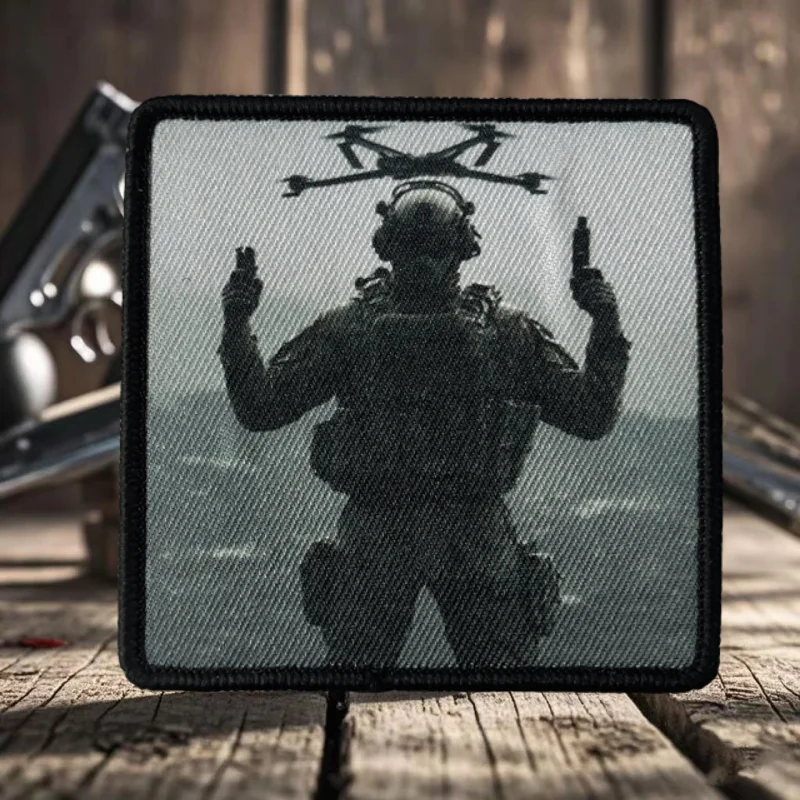 

Drone Special Forces Printed Patches Hook and Loop Patch on Clothes Military Morale Badge Armband Tactical Backpack Stickers