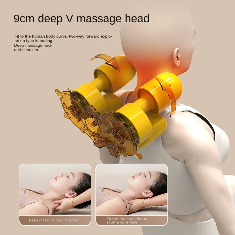 Massage Cushion, Lumbar Spine Massage Mat , Multi-functional Home Kneading Neck and Back Massager Chair Full Body Massage Mats