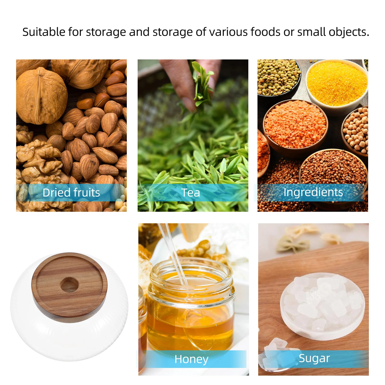 

Premium Glass Tea Storage Jar Sealed Lidded Canister Moisture Proof Tea Container For Home Kitchen Use 126 Characters