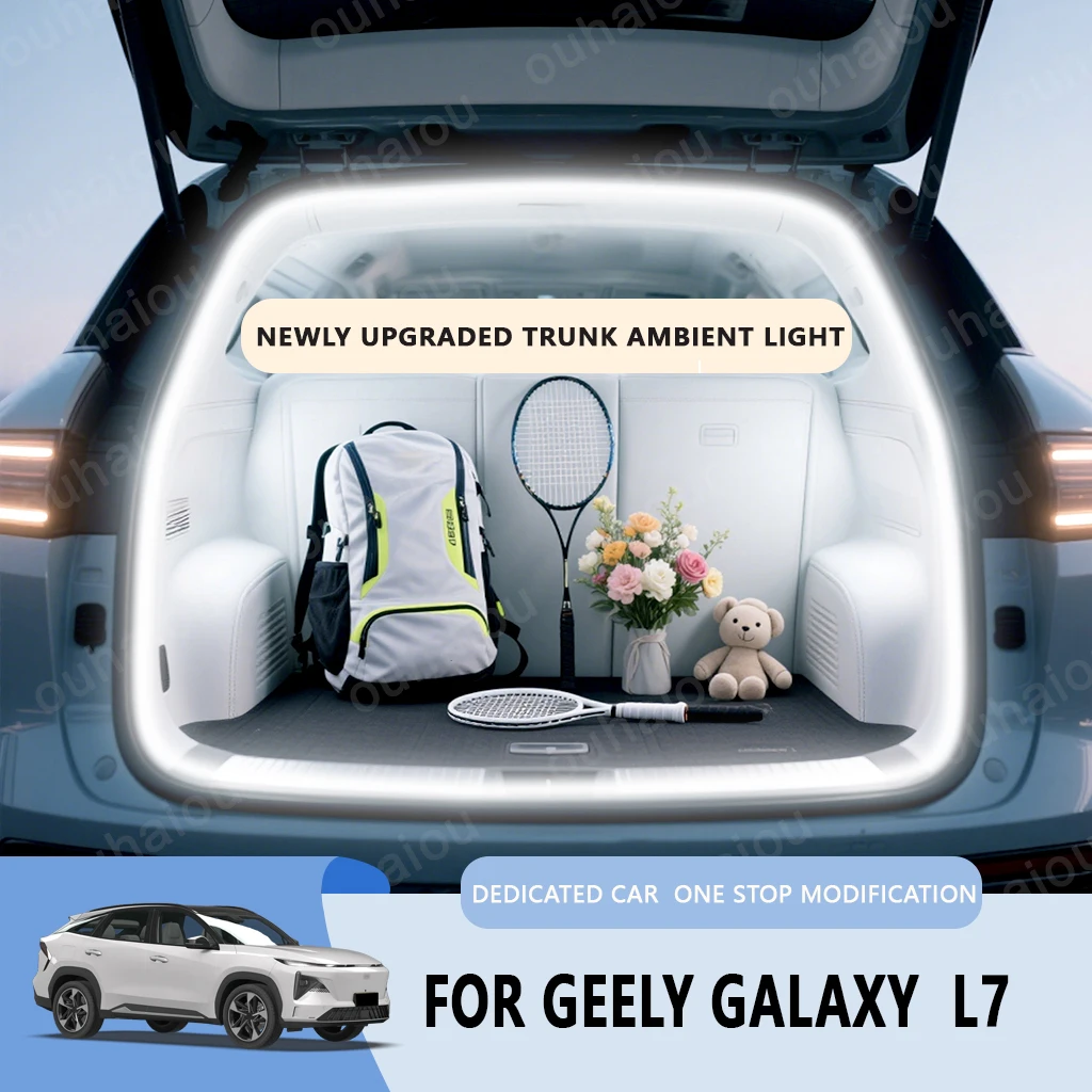 

For Geely Galaxy L7 trunk light modification light Atmosphere lights White warm white Rear Trunk LED Light Bar