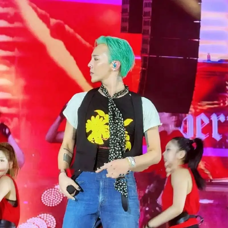 الكورية المعبود الصبي GD 2025 الحفل نفس النمط وشاح Bigbang وشاح الرقبة اكسسوارات الديكور G-Dragon المشجعين الهدايا جمع