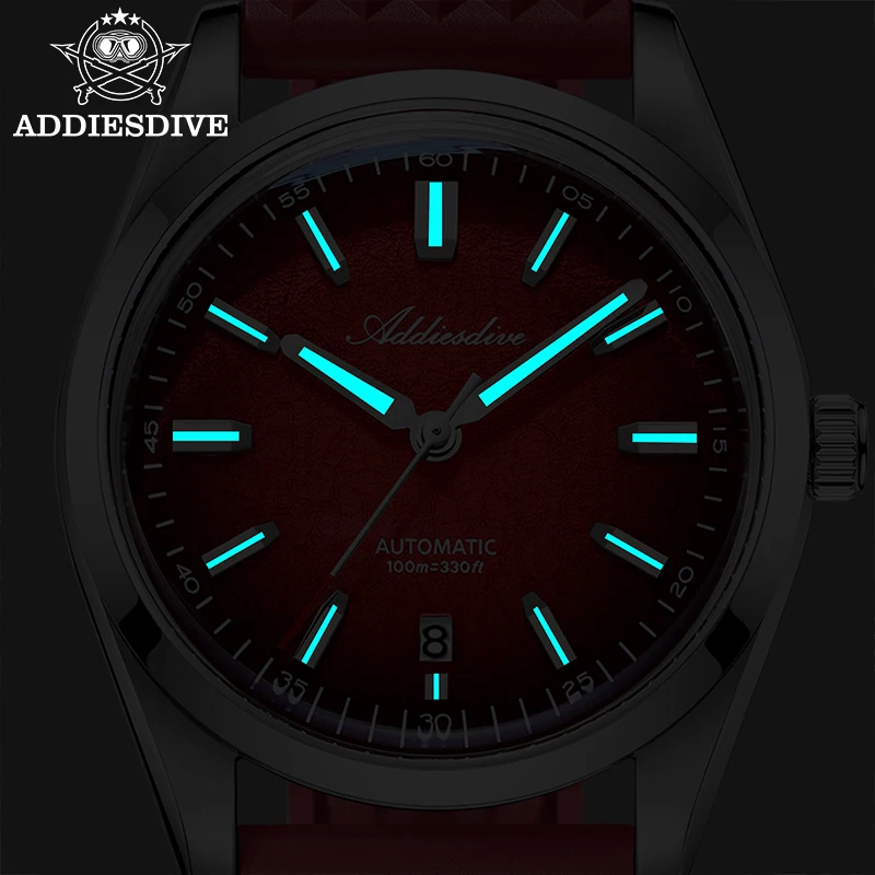 ADDIESDIVE Nuovo Orologio Meccanico Automatico Orologio Da Polso Da Uomo 39mm Vetro A Cupola Luminoso 100m Orologi Impermeabili Da Uomo Minimalista