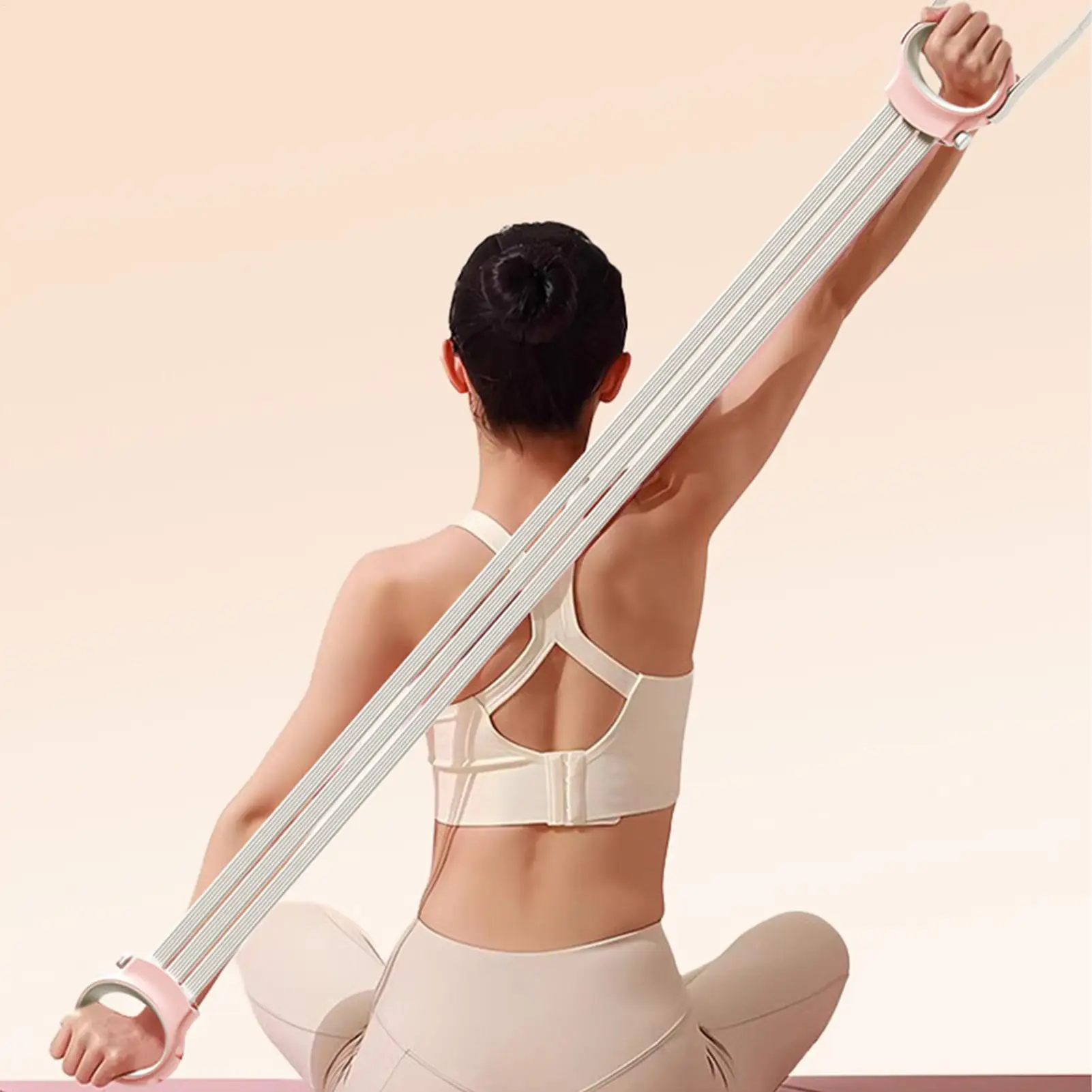 Resistance Bands Yoga Stretching Resistance Strap 3-Level Adjustable Stretching Straps Home Gym Accessories Non-slip Fitness