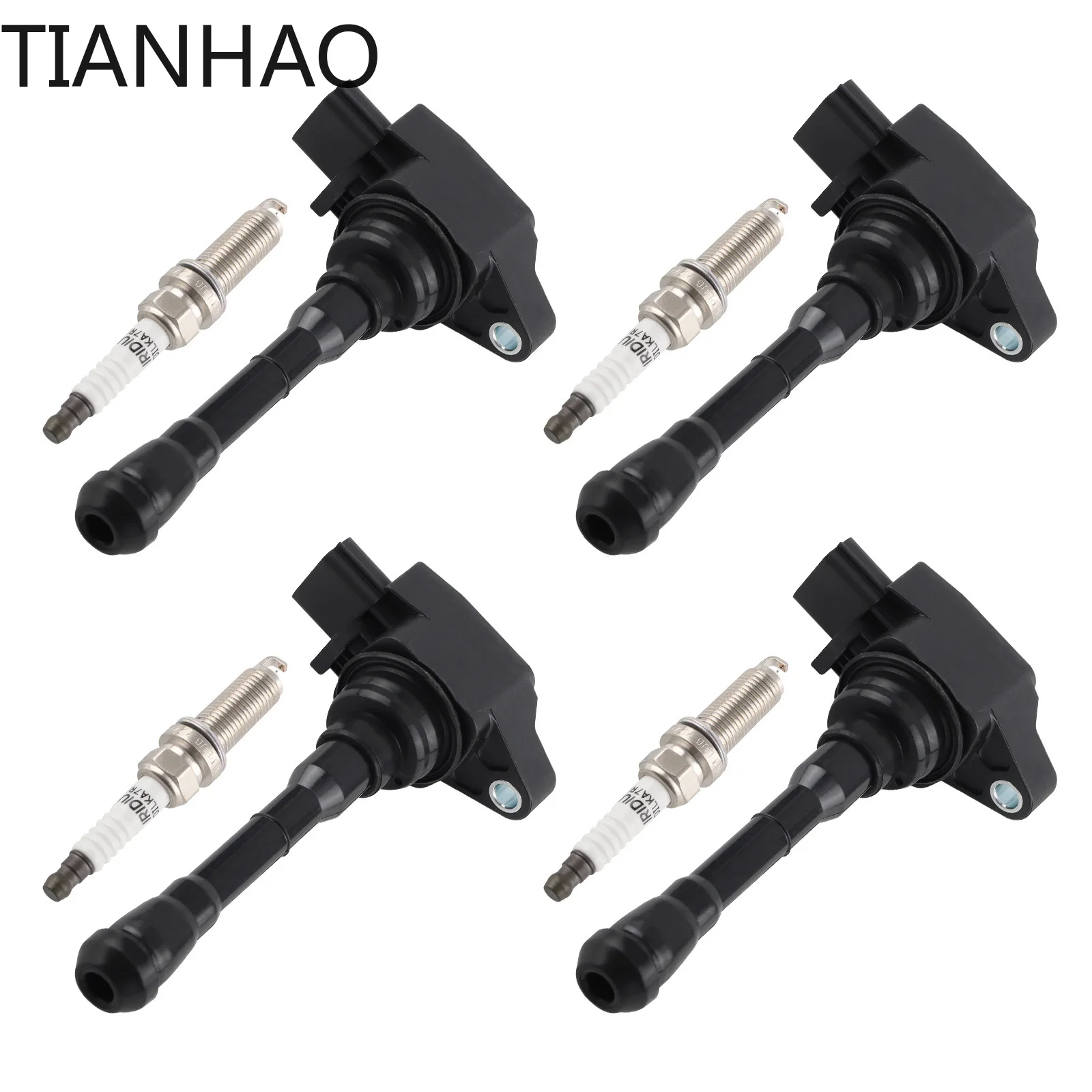 4 Ignition Coils + Spark Plugs For Nissan Juke 1.6L L4 2011-2017 UF659 91215
