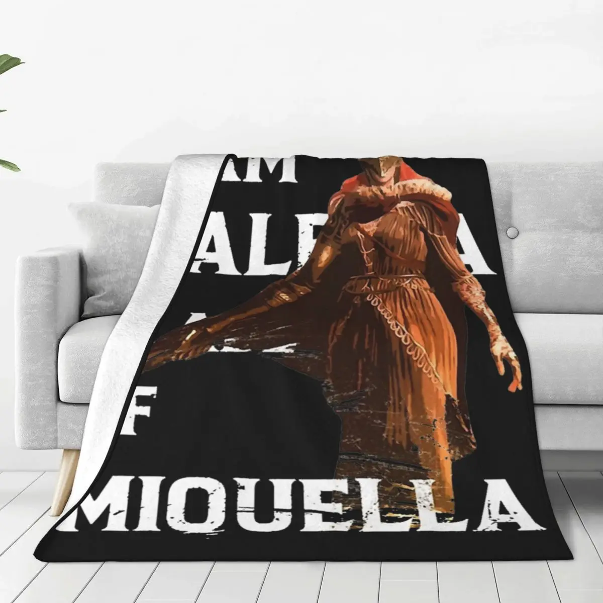 Multifunction Malenia Blade Of Miquella Blanket Merch Sofa Decorative Bloodborne Games Throw Blankets Soft Fleece for Bedroom