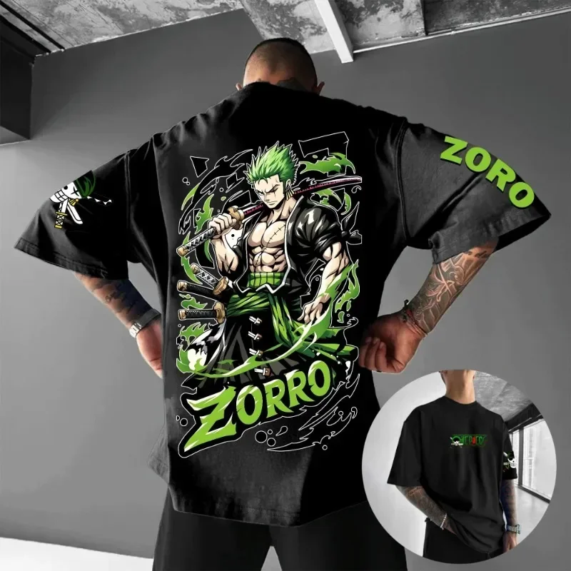 Kaos Grafis Resmi One Piece 2025, Item Trendi Terlaris, Model Longgar Unisex, Bahan Katun, Desain Anime Retro, Merchandise Bajak Laut Topi Jerami