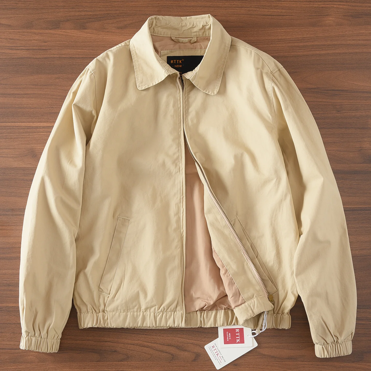 

Waed Pure Cotton Casual Men's Jaet Stand Collar Autumn Winter New Sle Workwear Retro American Busin Zipper Coat