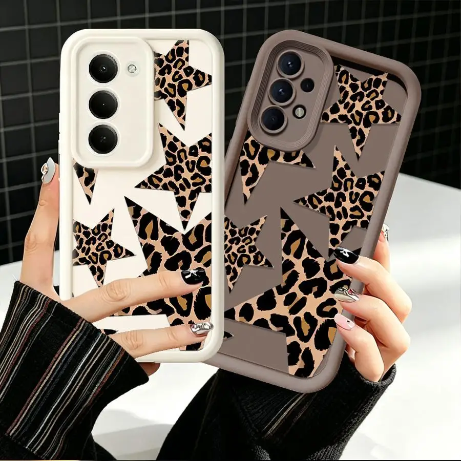 Retro Star Pattern Case for Samsung Galaxy A16 A25 A05A73 A11 A21s A35 A17 A14 A22 A13 A30 A50 A52 A06 A36 A12 A07 A15 A24 Phone