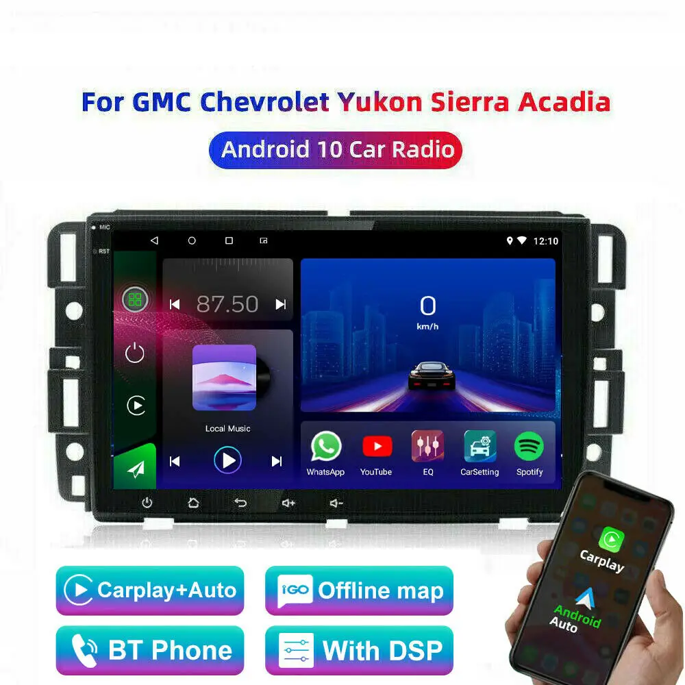 

Universal 8 inch car radio Android GPS navigation WIFI carplay/AM/RDS for GMC Chevrolet Yukon Sierra Acadia