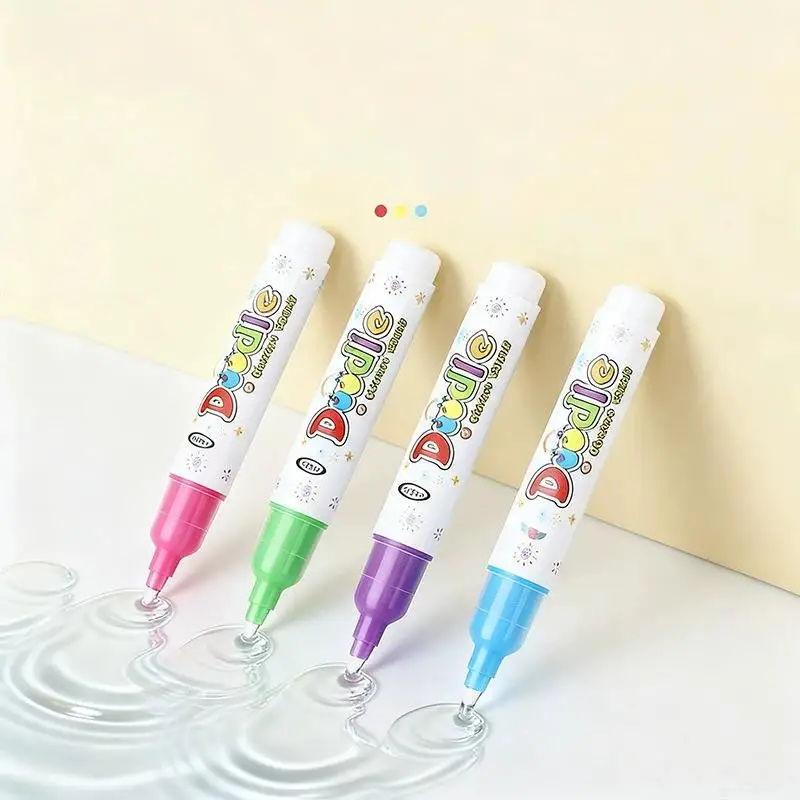 1/4 Stück wiederverwendbarer magischer Wasserstift für Wasser-Malbücher, sauberer Zeichen- und Malstift, nachfüllbarer magischer Wasserpinsel – Detail 7