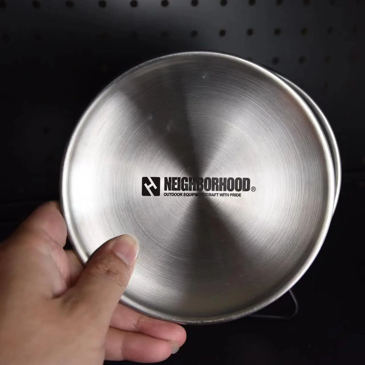 Neighborhood NBHD set of six stainless steel disc snack plate French fries fried chicken outdoor camping plate