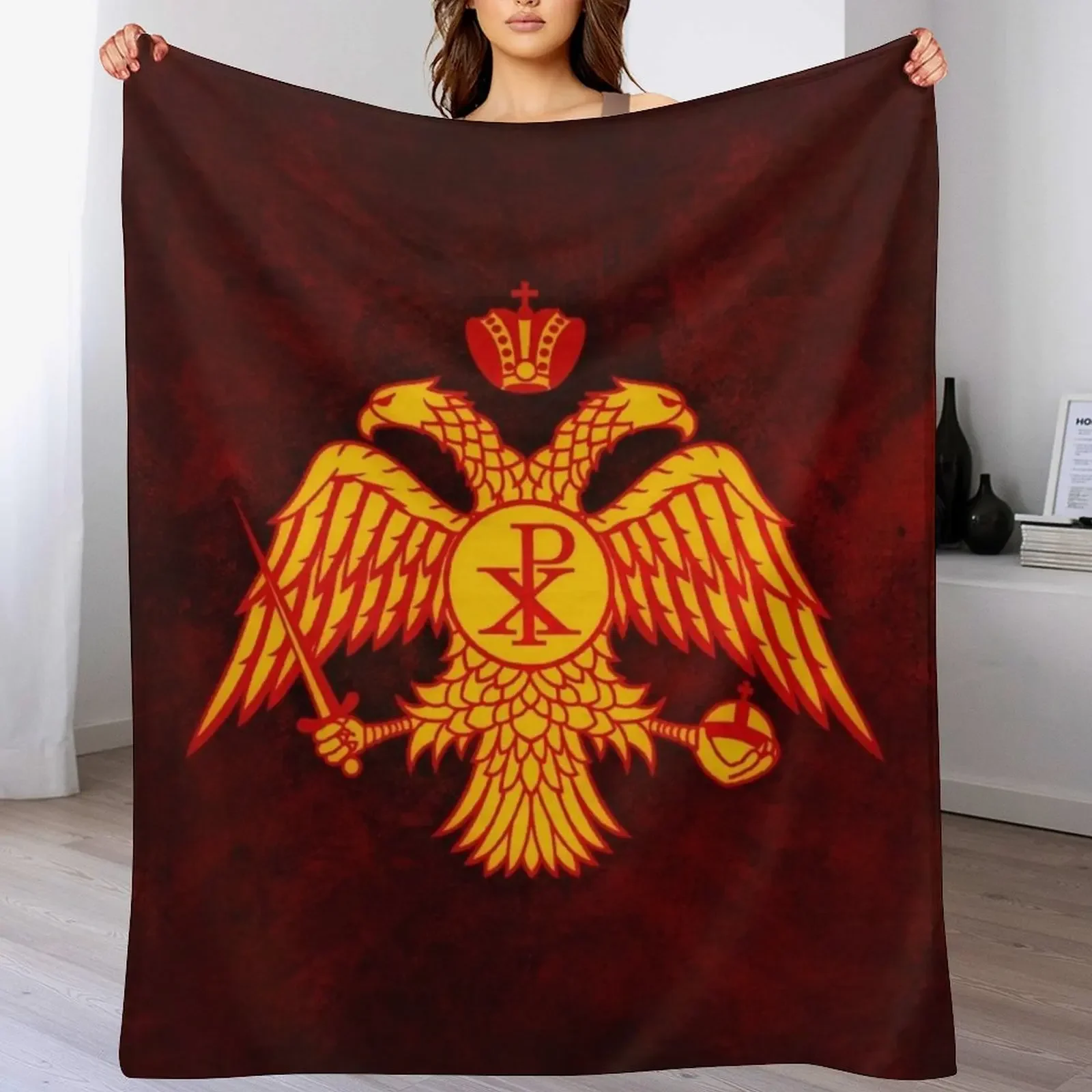 Imperial Byzantine symbol Throw Blanket manga Flannels valentine gift ideas blankets ands Blankets