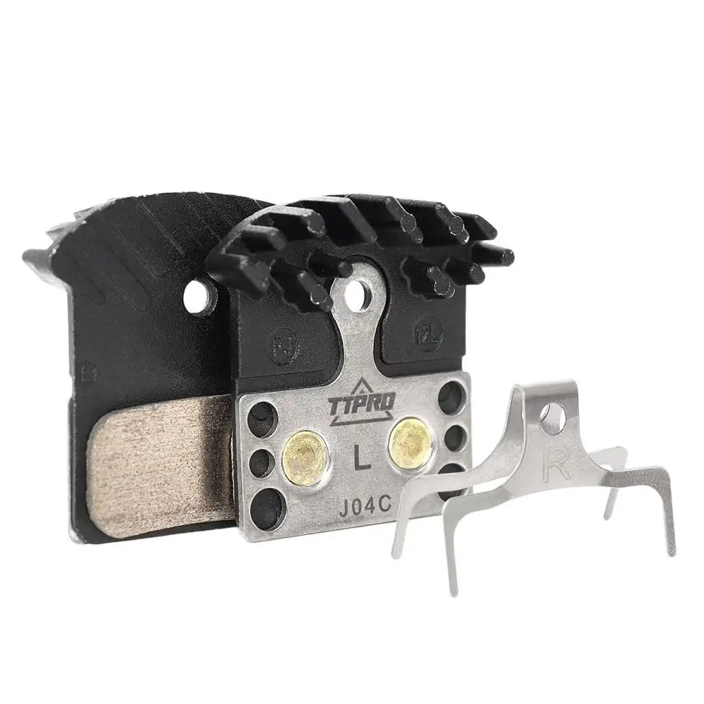 

TTPRO J04C Metal Resin Disc Brake Pads Heat Dissipation Anti-Wear Bicycle Brake Shoes for Mountain Bike Road Bike