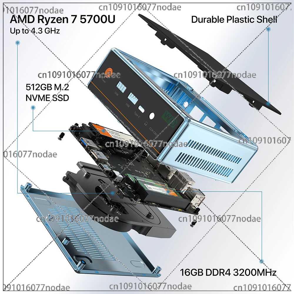 كمبيوتر صغير أصلي جديد AMD Ryzen 7 5700U Wifi 6.0 BT5.2 للألعاب R7 5700U DDR4 16GB 512GB SSD كمبيوتر صغير محمول لنظام التشغيل Windows 11 Pro
