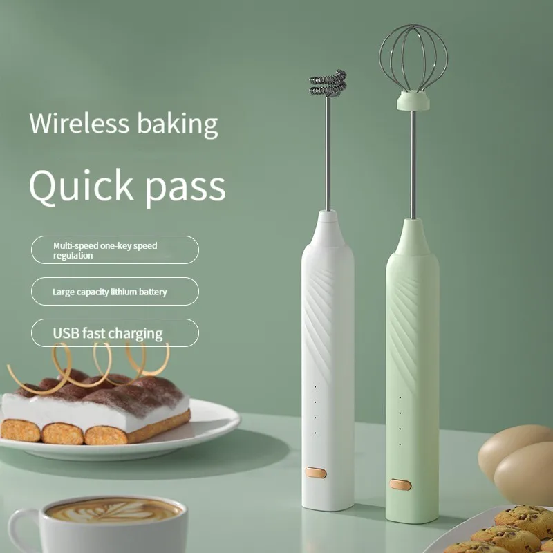 Pembuat Busa Susu Elektrik Pembuat Busa Kopi Pengocok Telur Pengaduk Mini Portabel Blender Minuman Mixer Dapur Alat Pengaduk Aksesori