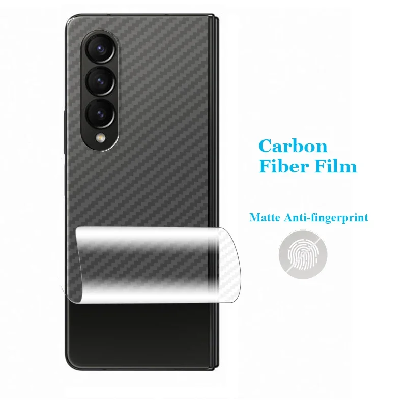 For Samsung Galaxy Z Fold Fold4 Fold5 Flip 7 6 5 4 3 3D Carbon Fiber Rear Back Film Stiker Screen Protector (Not Tempered Glass)