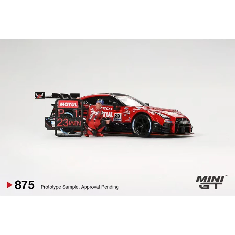 PreSale MINIGT 875 1:64 GTR R35 Motul Autech 2021 Suzuka Winner W/ Figure Diecast Model Collection Toys