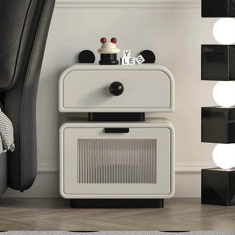 

Dressing Stand Bedside Table Drawers Bedroom White Bedside Table Wooden Comfortable Muebles De Dormitorio Vintage Furniture