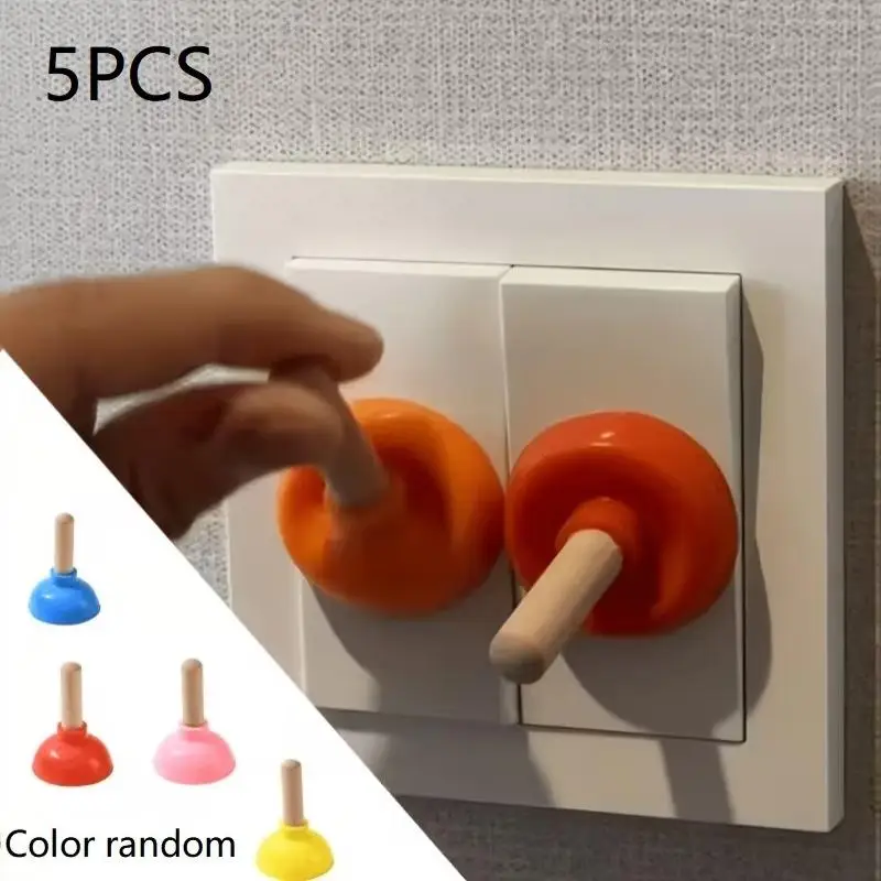 Switch Wall Stickers 5PCS Removable Creative Funny Lamp Socket Transformation Decals for Rental Apartment Decor