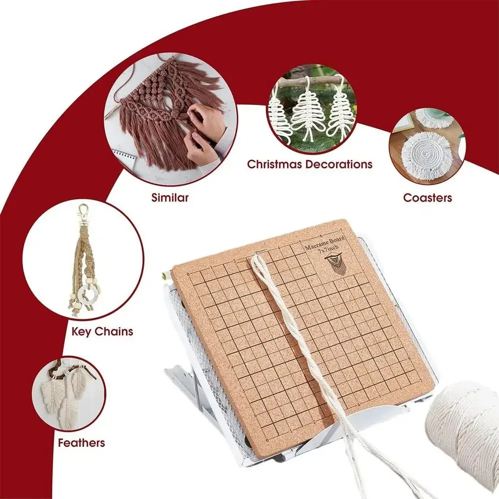New Braiding Craft Macrame Board Set Auxiliary Board Macrame Supplies Tassel Board Set DIY knitting Adjustable Holder view 3