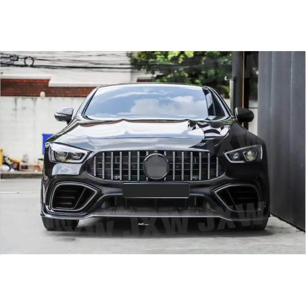 Dry Carbon Front Bumper Lip Air Vent Rear Diffuser Rear Splitter Side Skirts For Benz AMG GT63 GT63S 4Door 2019-2023 Car Styling