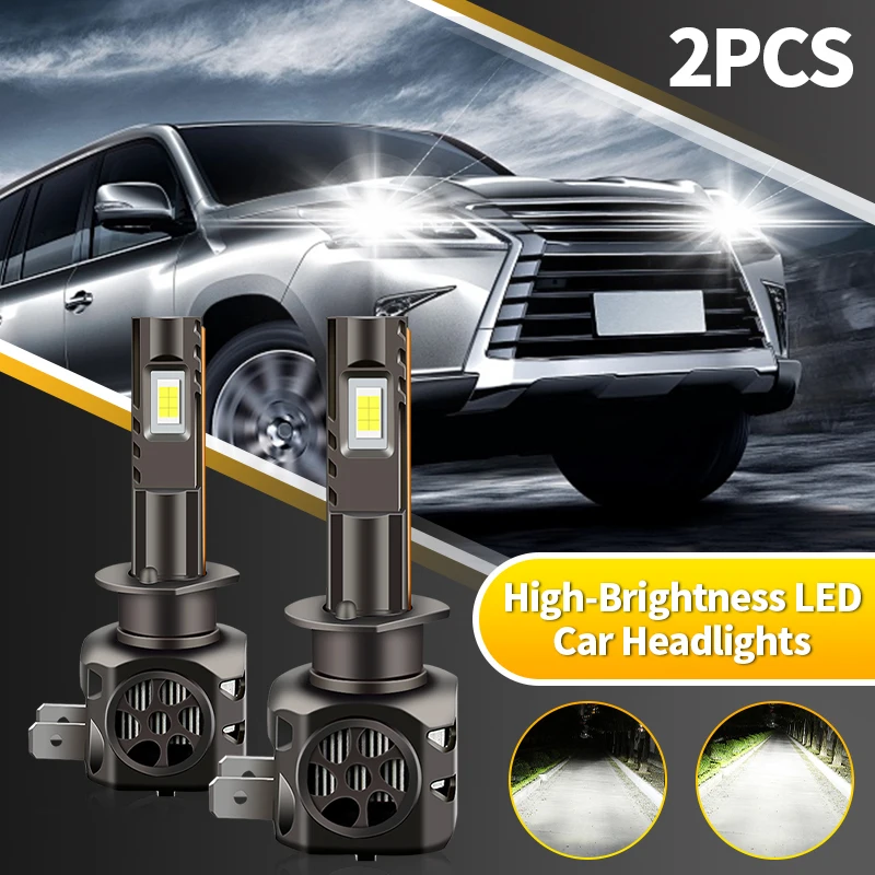 

Car LED Headlight H1 White Lamp 50W 15000LM High Power Canbus No Error With fan Fog Light High Bulb Low Bulb DC12V Plug and Play