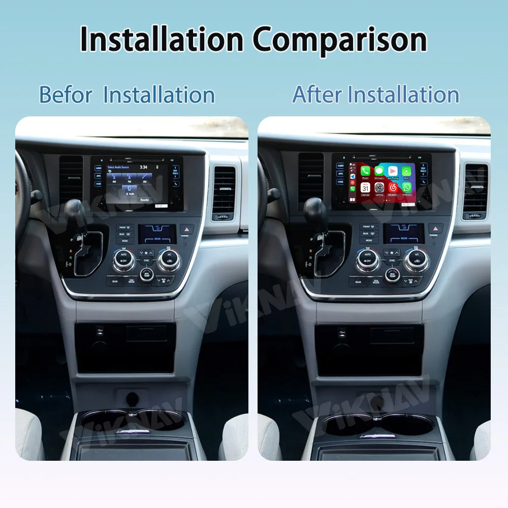 Viknav Linux Interface Box For Toyota SIENNA 2015-2018 Wireless Apple CarPlay Android Auto Only Support Original Car OEM Screen