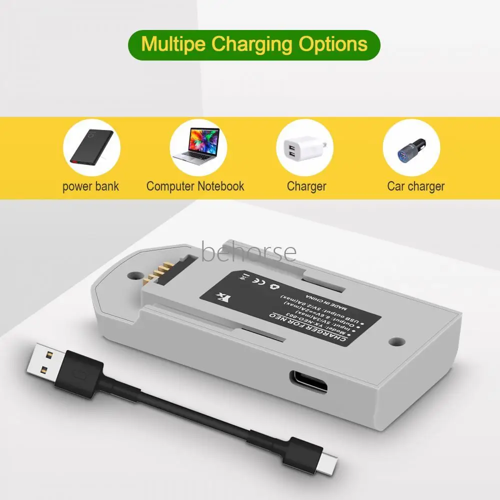 محور شحن بطارية الطائرة بدون طيار لـ DJI Neo باور بانك بتلر المحمولة بطاريات سريعة شحن لملحقات طائرة DJI Neo بدون طيار ﻿