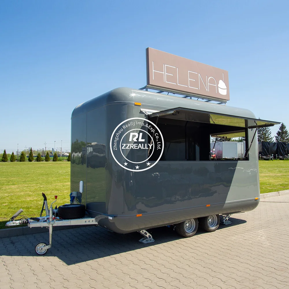 Mobile Airstream Food Cart And Food Trailers Fully Equipped Coffee Ice Cream Fast Food Truck With Full Kitchen