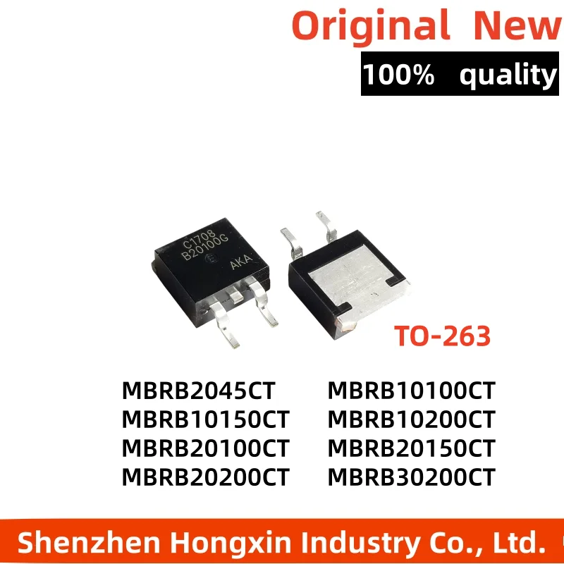 

10 pieces of MBRB20100CT B10100G 10150 10200 20200 20150 30200 SMT TO-263 Schottky diodes