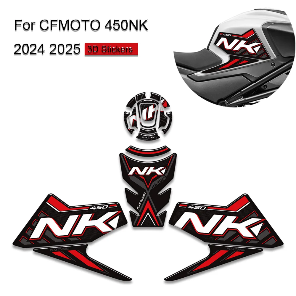 

For CFMOTO 450NK 450 NK Motorcycle Tank Pad Side Grips Gas Fuel Oil Knee Protector Stickers 2024 2025
