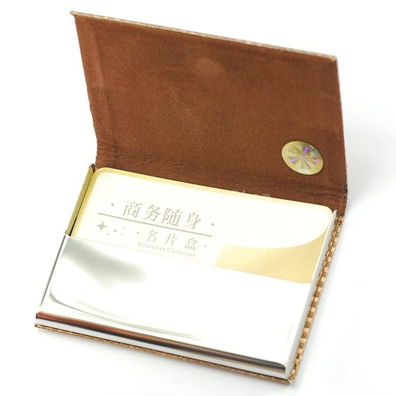 Crocodile Golden High Grade Texture Business Card Case Holder