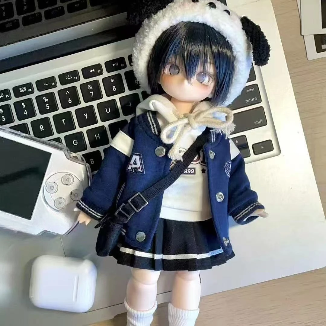 New 1/6 Doll's Clothes Suit for 30cm Bjd Doll Dress Up Cute Baseball Set Dress Up Girl Toys Play House Doll Accessories, No Doll