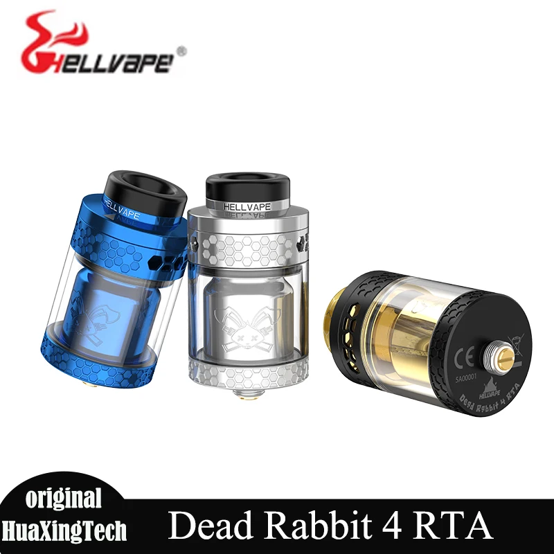 

Original Hellvape Dead Rabbit 4 RTA Vape Tank 810 Drip Tip 510 Thread Dual Coil 3.5ml/5.5ml Capacity Ele Cigarette Atomizer