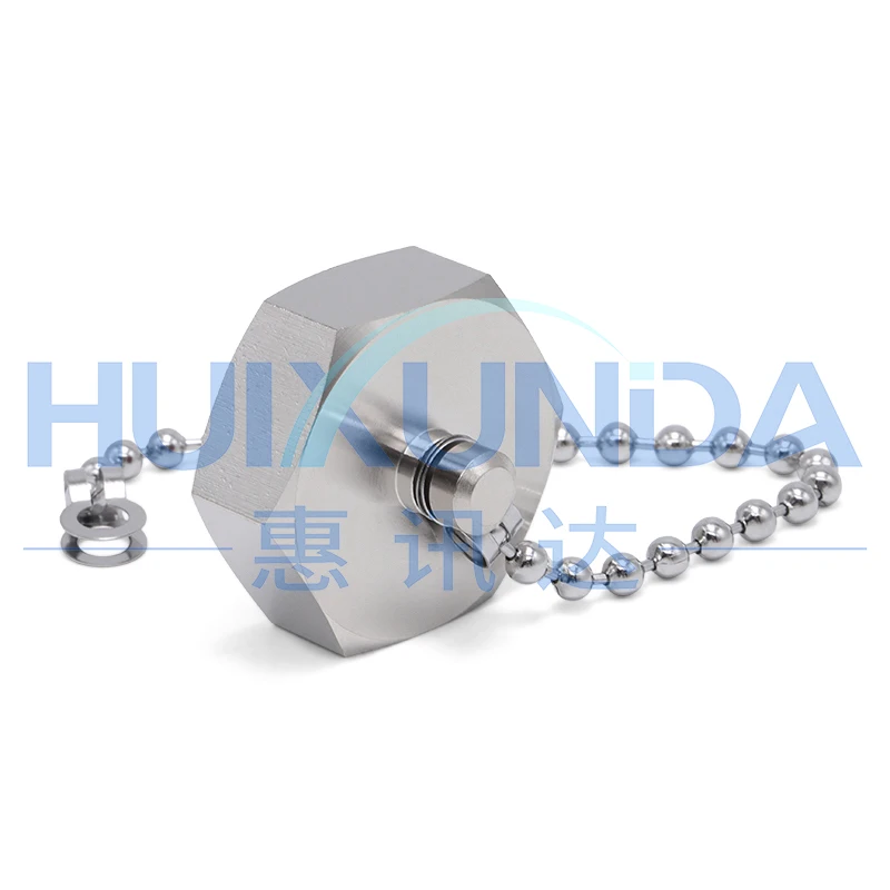 L29-J-FC DIN male head dust cover 7/16 stuffed head with chain L29 female head metal dust cover