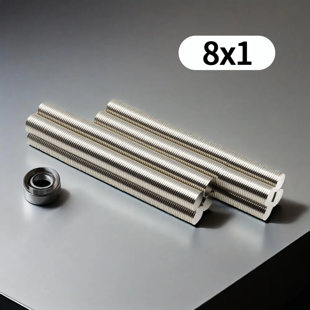 8X1MM Imans Runde Kühlschrankmagnete für Büro-Whiteboard, geeignete Werkzeuge, Zuhause, Arbeitsplatz usw. 8*1
