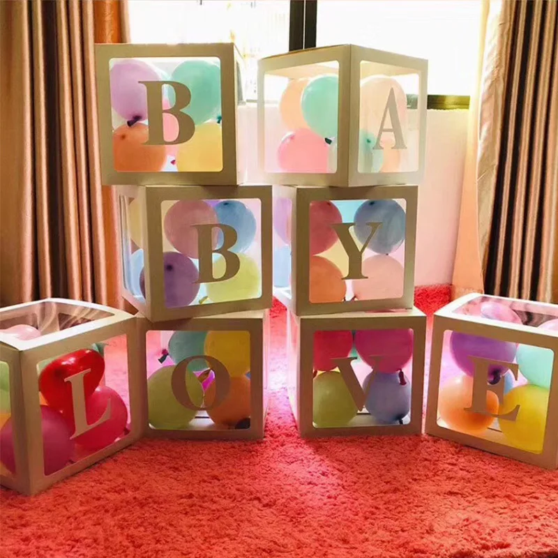 

Transparent Balloon Box Internet Celebrity LOVE Baby Letter Box for Wedding Birthday Mall Proposal Decoration