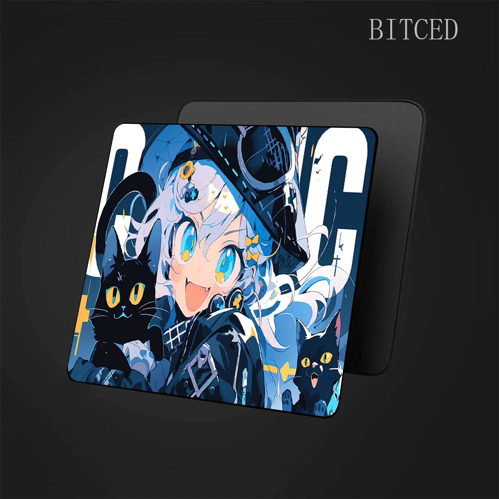 E-Sports Anime Girl Blue Mouse Pad Balance Gaming Mousepad Ultrafine Surface Mouse Mat Gamer Professional Desk Mat Premium Mats