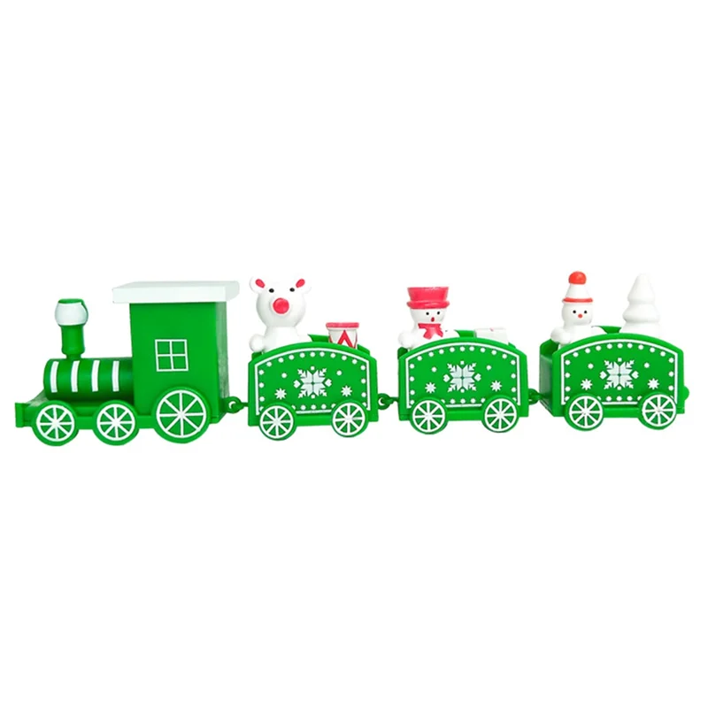 4 peças enfeites de trem de Natal com decoração de trem mini conjunto de decoração de trem para festa de NatalJAS