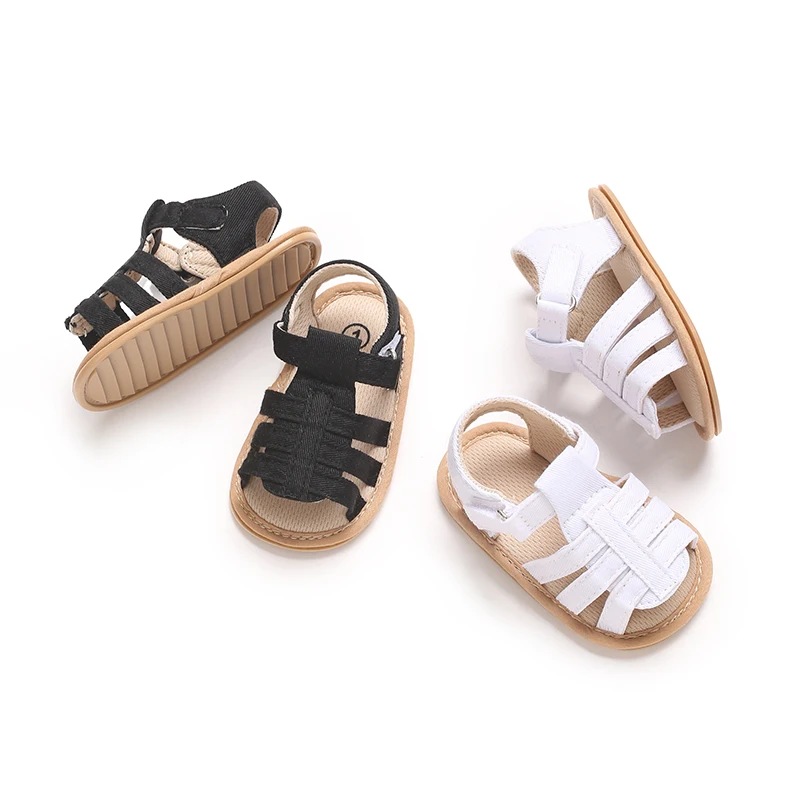 

Summer 0-1 Year Old Baby Canvas Casual Sandals with Non slip Rubber Soles for Infants Toddlers Newborns First Step Shoes for