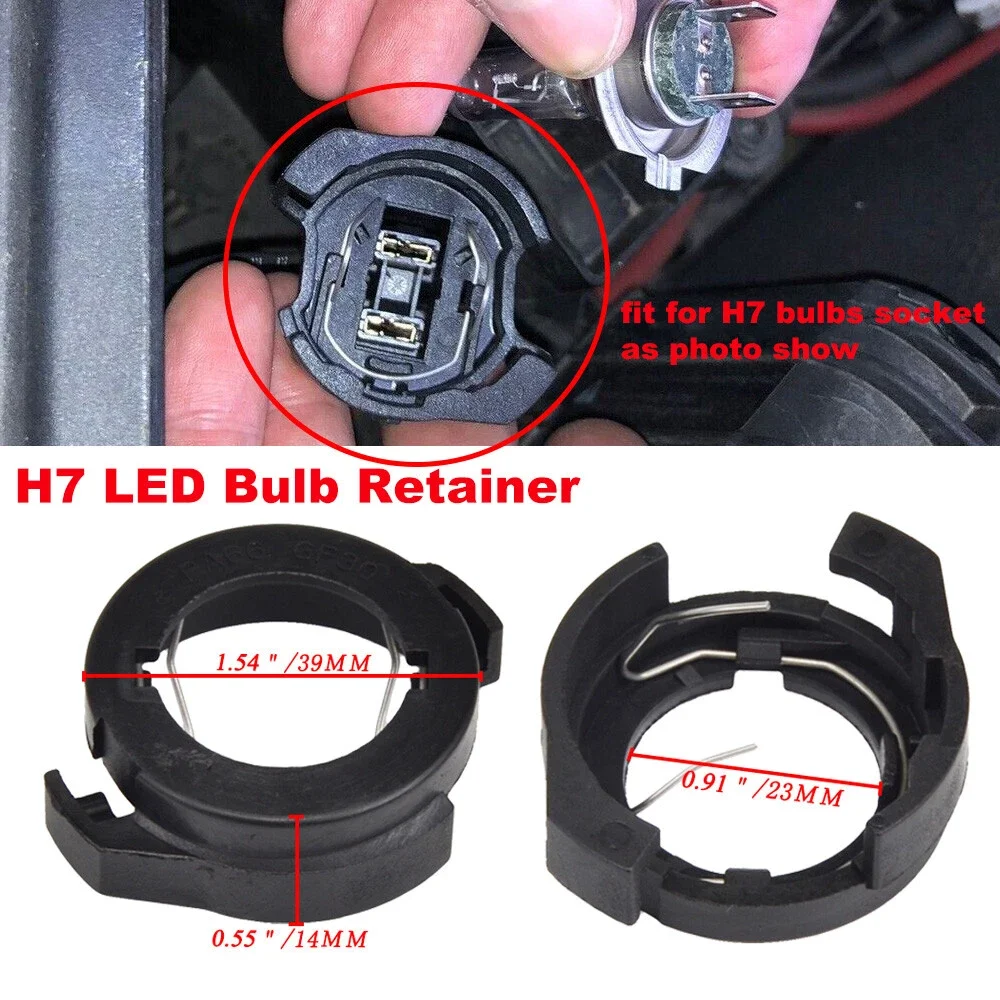 

2x H7 LED Light Bulb Adapter Holder Custom for Ford Kuga, for Volkswagen EOS for VW Passat Variant B6 Retainer Buckle