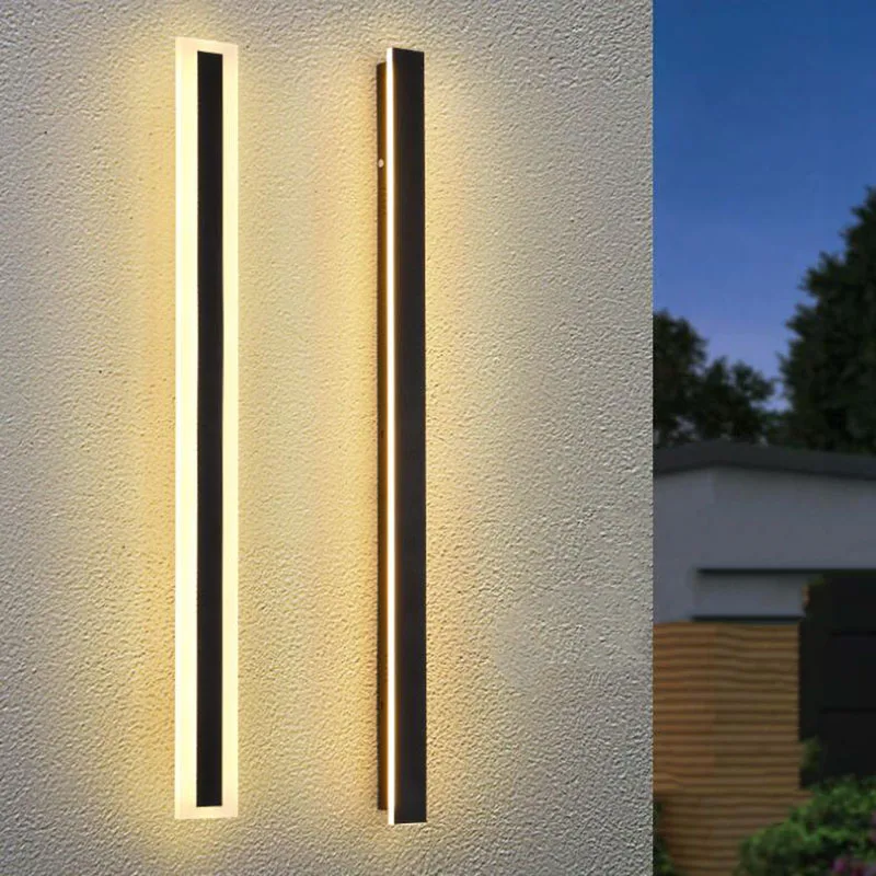 

Modern Waterproof outdoor Long Strip LED wall lamp IP65 Aluminum Wall Light Garden porch Sconce Light 110V 220V Sconce Luminaire