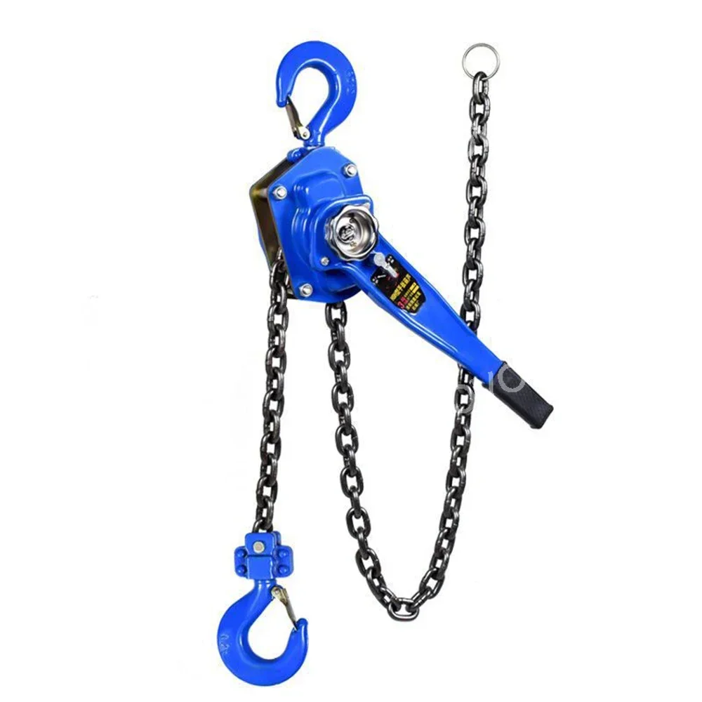 

1 T Pulling Wrench Hoist Manual Lifting Chain Hand Chain Hook Portable Lever Block inverted Chain Hoist Tightener